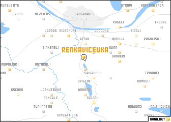 map of Renkavičeuka