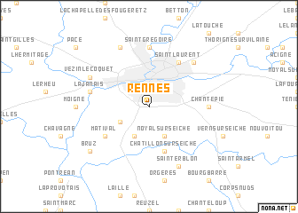 map of Rennes