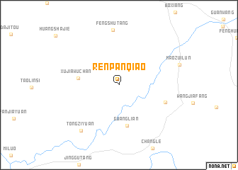 map of Renpanqiao