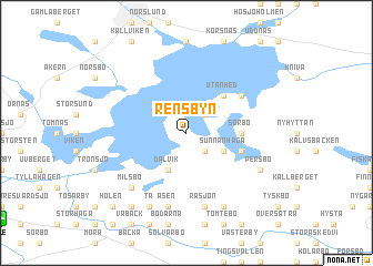 map of Rensbyn