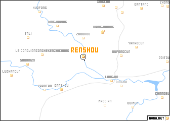 map of Renshou