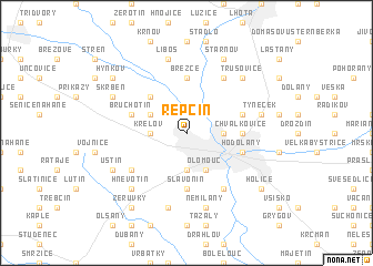 map of Řepčín