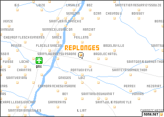 map of Replonges