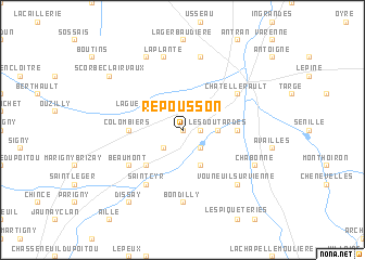 map of Repousson