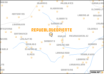 map of Repueblo de Oriente