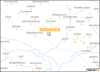 map of Repušnica