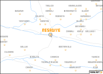 map of Reşadiye