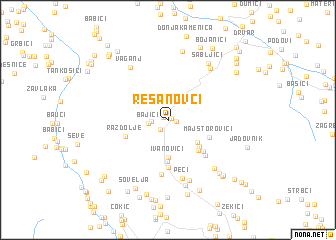 map of Resanovci