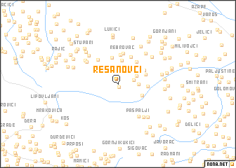 map of Resanovci