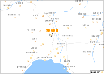 map of Resen