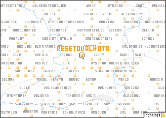 map of Řešetova Lhota