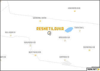 map of Reshetilovka