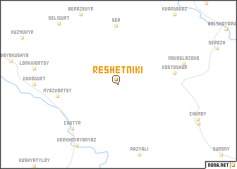 map of Reshëtniki