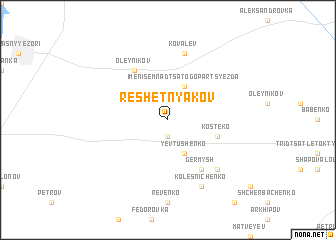 map of Reshetnyakov