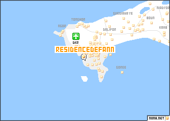 map of Résidence de Fann