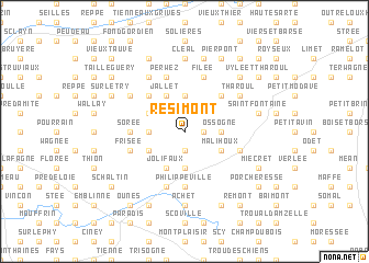 map of Résimont