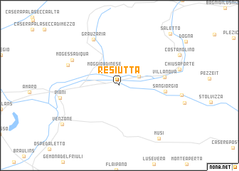 map of Resiutta