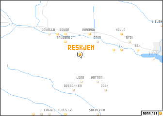 map of Reskjem