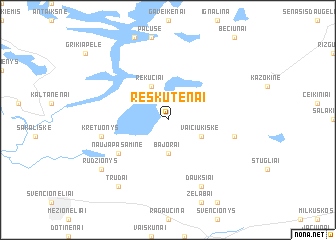 map of Reškutėnai