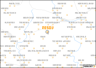 map of Rešov