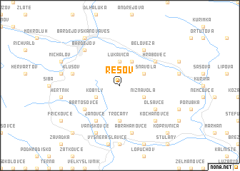 map of Rešov