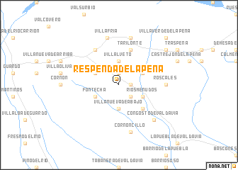 map of Respenda de la Peña