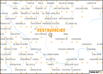 map of Restauración