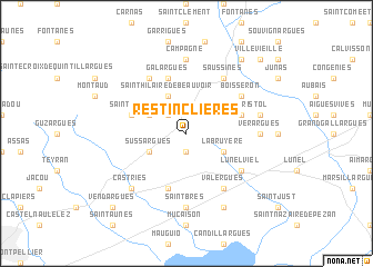 map of Restinclières