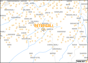 map of Retari Gali