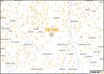 map of Retari