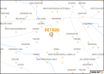map of Rétaud