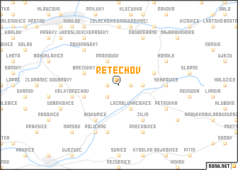 map of Řetechov