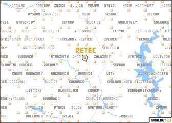 map of Reteč