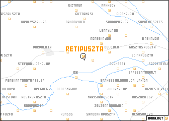 map of Rétipuszta