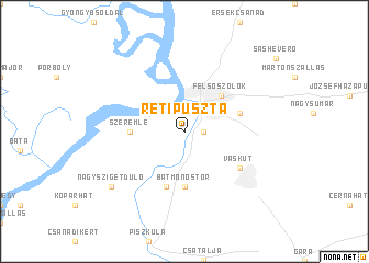 map of Rétipuszta