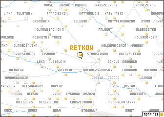 map of Retków