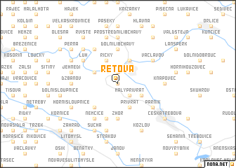 map of Řetová