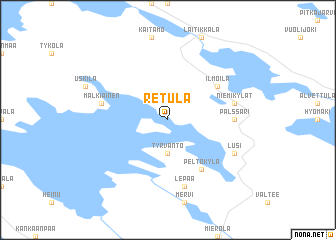 map of Retula