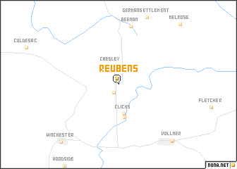 map of Reubens