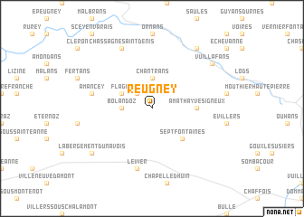 map of Reugney