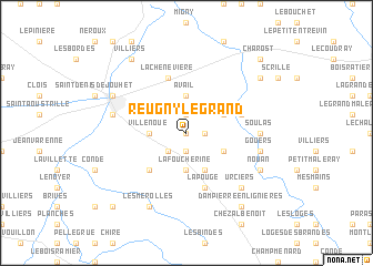 map of Reugny-le-Grand