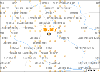 map of Reugny