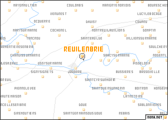 map of Reuil-en-Brie