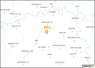 map of Rex