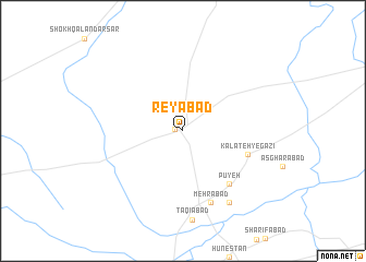 map of Reyābād