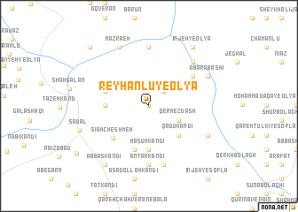map of Reyḩanlū-ye ‘Olyā