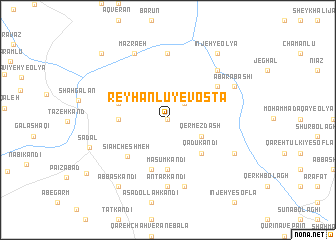 map of Reyḩanlū-ye Vosţá