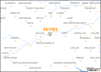 map of Reynès