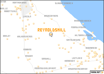 map of Reynolds Mill