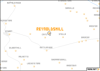 map of Reynolds Mill